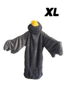 2Pcs Oversized Hooded Blanket Parka – Ultra Warm Down Alternative Wearable Blanket With Pockets, Soft Flannel Sherpa Lined Robe, Cozy Lounge Wear Gift Set With Slippers - Multicolor - View 15