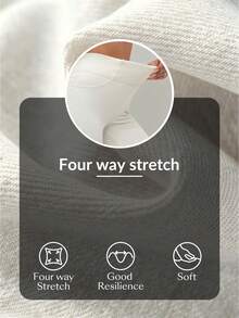 Flexra Women's Solid Color High Waist Slim Fit Jeans - Apricot - View 9