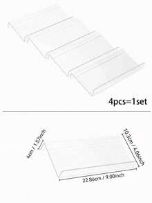 1pc/1set(4pcs) Acrylics Multi-Functions Drawers Makeup Organizers Boxes, Vanity & Kitchen Countertops Storage Racks, For Cosmetics, Perfumes, Spice Jars, Seasonings, Ideal For Bedrooms, Bathrooms, Kitchens, Vanity, Dressers Drawers Organizations Sets - Clear - View 5