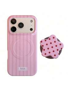 ShellaStory Film Lembut Cocok Untuk Casing Ponsel 17pm Apple 16 Titik Bintang Braket Magnetik 15 Garis Benturan Warna 17 Mode, Personalisasi, Kreativitas, Geometri, Gaya Sederhana, Gaya Benturan Warna, Niche, Gaya Ins - Berwarna merah muda - View 9