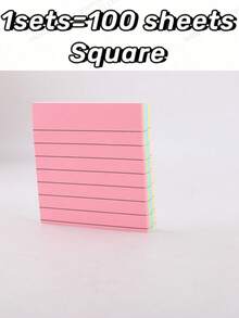 100/200 Sheets Lined Sticky Notes (4 Colors) – Portable Student Note Markers – Self-Adhesive & Easy To Apply – For Office, Home, And School – Available In Large And Small Sizes – Handy Office & Back-To-School Essential - Multicolor - View 11