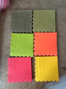 120 Rainbow Fan-Shaped Cocktail Napkins, Double-Layer Colored Disposable Dessert Napkins, Foldable 5x5 Inch Bright Beverage Napkins, Suitable For Bridal Showers, Baby Parties, Dinners, Weddings, Birthday Party Table Decorations - Multicolor - View 6