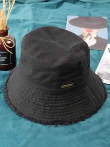Zazumi 1pc Fashion Wide Brim Small Face Sun Hat For Women, Spring/Summer New UV Protection Travel Casual Versatile Bucket Hat, Can Also Wear In Autumn/Winter As Boho Panama Hat - Multicolor - View 8