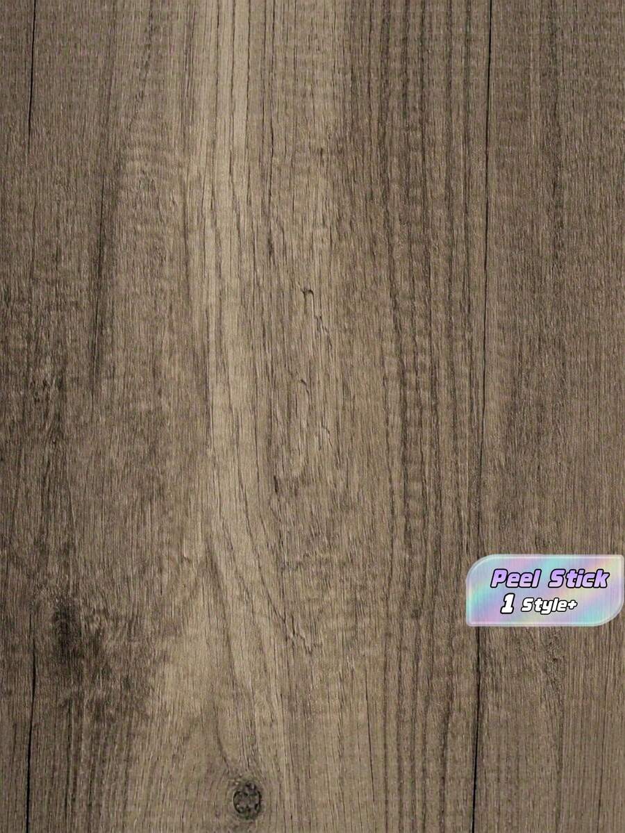 1 Roll Removable Waterproof Wood Look Contact Paper, Self Adhesive Vinyl Wallpaper For Kitchen Cabinets Bathroom Walls Bedroom Furniture Countertops, Peel And Stick Decor For Renters, Easy To Apply & Remove Without Damaging Surfaces - 1 - View 1