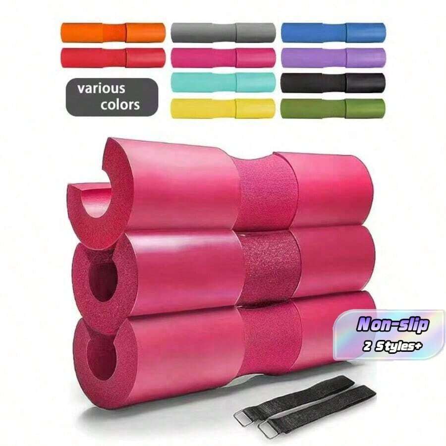 3pcs/Set Bantalan Bahu Barbel, Bantalan Penyangga Leher Tebal Anti Selip untuk Latihan Kekuatan dan Kebugaran di Gym, Latihan Push-up - MultiWarna - View 1