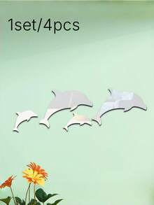 Dolphin Design Three-Dimensional Acrylic Wall Stickers With Strong Self-Adhesive. Easy To Paste On Smooth Walls, Ideal Interior Decor To Upgrade Your Home And Office Space. - one size fits all - View 4