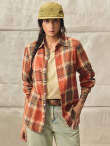 Norleigh Multicolor Plaid Long Sleeve Men's Shirt With Regular Hem And Collared Neckline Woven Fabric Casual Style Fit Button Front Collar Preppy Length - Multicolor - View 7