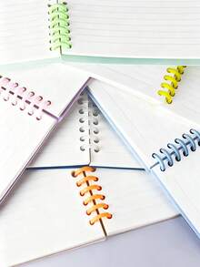 10pcs Multicolor A4 Detachable Loose-Leaf File Binding Rings, 30-Hole Plastic Rubber Rings For Organizing Documents, School & Office Supplies |Vivid Colors | Flexible Ring Hole Removable Plastic Binding Coil Spiral Rings,School Supplies,Back To School - Multicolor - View 3