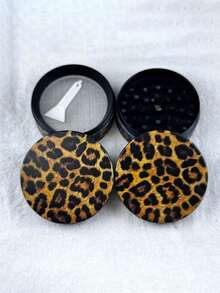 Metal Leopard Print Grinder, 4-Layer Manual Crusher, Grinding Mortar, Herb Grinder, Rolling Tool Accessories - Leopard Print - View 7