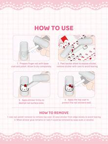 HELLO KITTY AND FRIENDS | SHEIN Cute Nail Sticker, Multi-Purpose Water Sticker Suitable For Manicure, Water Bottle, Stationery And Notebook DIY - Multicolor - View 4