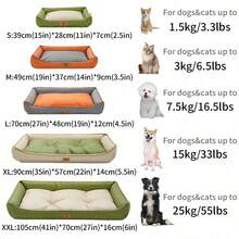 1pc Waterproof Dog Bed, UV Resistant Breathable Oxford Fabric Crate Mat, Non-Slip Removable Washable Cover, All-Season Pet Pad For Small Medium Large Dogs, Scratch Resistant Cute Design - Multicolor - View 3