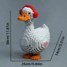 MINKOJA 3500Pcs Large White Duck Building Blocks Toy, Living Room Decor, Suitable As Holiday Gift, Birthday Gift, Friend's Gift. Additionally, Small Yellow Duck Building Blocks Are Also Available. - Multicolor - View 8