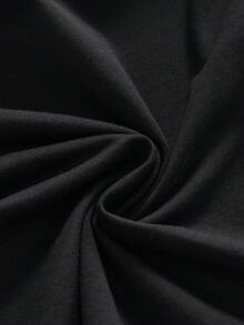 ROMWE Grunge Punk Atasan Tube Top Pas Badan Motif Leopard Subkultur Y2K dengan Desain Belahan di Bagian Bawah untuk Wanita - Hitam - View 4