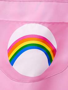 SHEIN X Care Bears 1pc Cute Design Kitchen Apron, Baking Apron, Ruffle Bow Decor, Adorable Apron, S & M Two Sizes, Parent-Apron - Pink - View 6