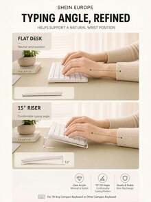 Compact Acrylic Keyboard Stand Space Saving Desk Riser Non Slip Tray Holder With Mouse Pad For Small Keyboard Laptop - multicolor - View 7