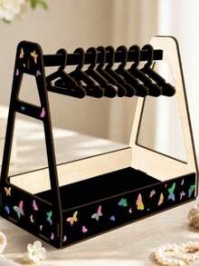 Joivida Wooden Jewelry Rack With Multiple Slots, Necklace And Earring Display Box, Jewelry Storage And Organizing Ornaments, Small Item Display Tower Center Table For Storing Handicrafts, Desktop Decoration Storage Rack, Essential Box For Shops And Homes - Multicolor - View 4