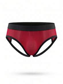 DrisQ DrisQ 誘惑火焰黑色鏤空網眼後腰男士性感內褲 1件裝 - 紅色 - 查看 3