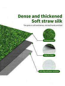 Ultimate Washable Dog Grass Mat - Reusable, Odor-Resistant, Pet Training Artificial Grass, With Anti-Slip Bottom Back. Easy-To-Clean Urine Pad, Suitable For Indoor/Outdoor Use. Grass Leaf Length: Approximately 2 Centimeters. - Multicolor - View 6