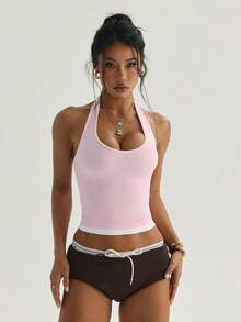 SHEIN Velisys 女款無縫瑜伽運動背心 - 彩色 - 查看 4