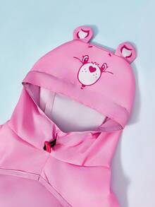 Care Bears X PETSIN Cartoon Colorblock Printed Pet Raincoat - Pink - View 9