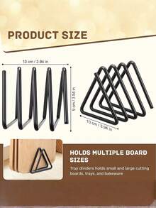 1PC Standard Size Sturdy Metal Triangle Cutting Board Holder Rack With Space Saving Design For Countertop Cabinet Baking Tray Pan Storage Organizer Freestanding No Drill Easy Setup Durable - A - View 5