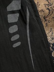 Gym Rark Men's Geometric Print Drawstring Waist Loose Fit Sports Pants - Black - View 5