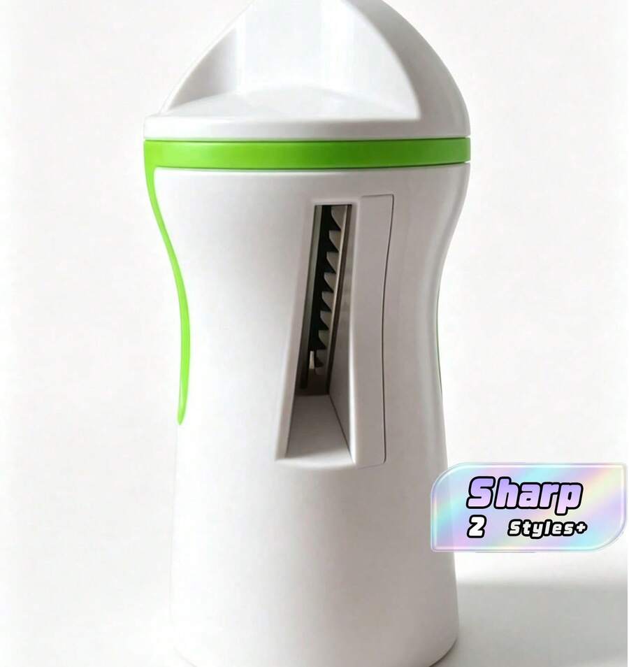 Green Vegetable Slicer, Spiral Shredder, Quick Chopper, Featuring 2 Shredding Designs, Comes With A Cleaning Brush, Suitable For Vegetarian Substitutes, And Ideal For Carrots, Cucumbers, And Zucchini - Green - View 1