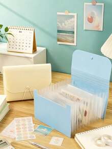 1pc File Storage Box Suitable For Office And Daily Use - Multicolor - View 6