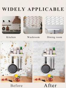 Removable Tile Backsplash Stickers, Subway Tile Pattern, Peel And Stick Tile Backsplash For Kitchen And Bathroom, Size: 11.56 Inches X 8.38 Inches, Decorative Stickers For Room, Nursery, Playroom, Living Room, Bedroom - Marble Pattern - View 11