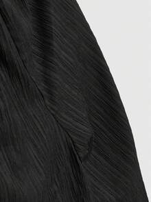 SHEIN PETITE CURVE 大尺碼女款純色腰部綁帶寬腿長褲 - 彩色 - 查看 7