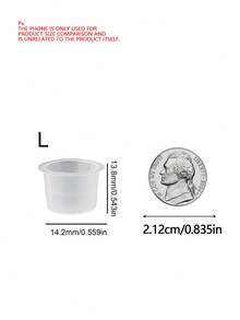 500/1000 Disposable S/M/L Tattoo Stickers (Excluding The Base), Ink Cups, Plastic Pigments, Transparent Stands, Container LIDS, And Permanent Tattoo Makeup Micro-Coating Consumables. - Clear - View 4