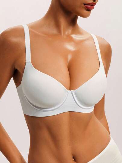 Barelissa Women's Underwire Push-Up Bra With Molded Cups, Anti-Sagging And Side-Smoothing Lingerie, 1pc
