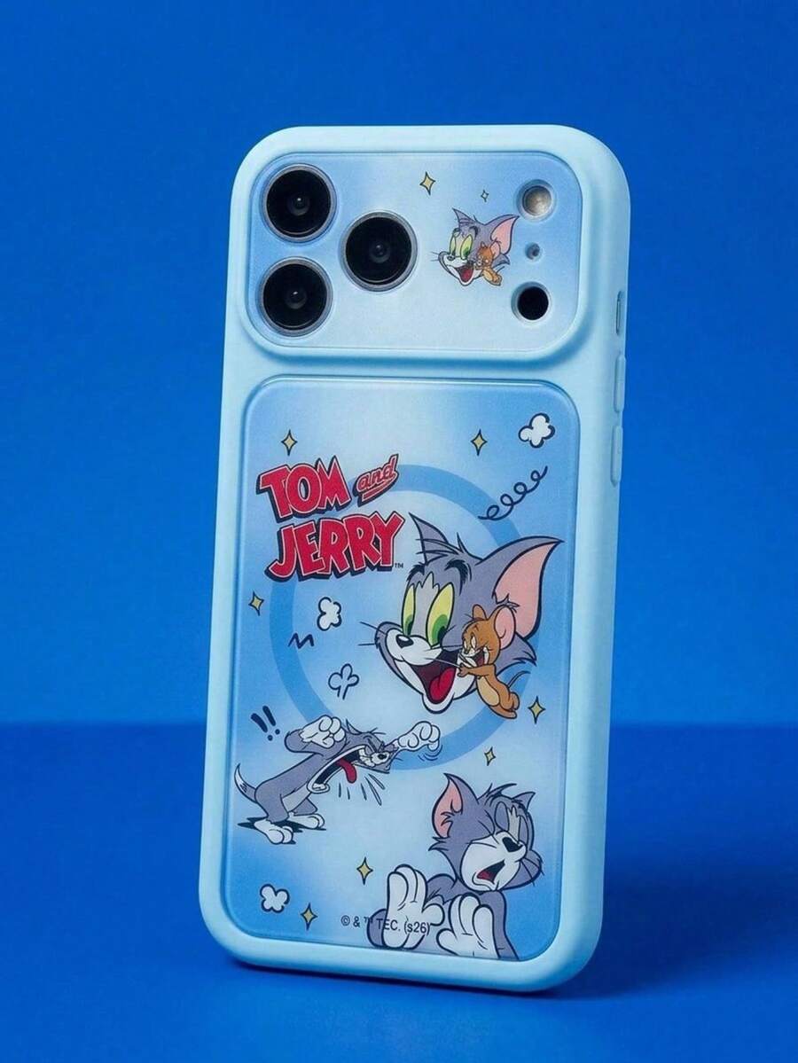 TOM & JERRY X SHEIN Desain Casing Ponsel Pelindung dengan Pola Cetak yang Bergaya dan Mewah, Sempurna untuk iPhone – Casing Ponsel yang Lucu, Modis, dan Elegan. - MultiWarna - View 1