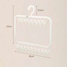 Haus Hana Sock Drying Rack With Multiple Clips, Windproof Foldable Small Clothes Hanger For Socks, Underwear, Bras, Towels & Small Laundry, Space Saving Closet Organizer For Balcony, Laundry Room, Bathroom, Travel & Home Storage - Multicolor - View 9