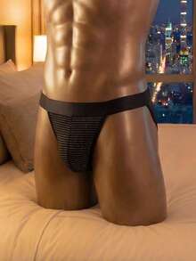 DrisQ DrisQ 1 buah Celana Dalam Pria Model High Cut Bahan Ice Silk - Hitam - View 3