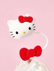 HELLO KITTY AND FRIENDS | SHEIN مجموعة قش قطة لطيفة، مجموعة قش مقاومة للغبار وقابلة لإعادة الاستخدام، بدون قش، مناسبة للهدايا والحفلات والمهرجانات وعيد الحب والمناسبات الأخرى - الأحمر - مشاهدة 4