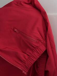 Muchica Women's Red Long Sleeve Zip-Up Thin Jacket - Red - View 7