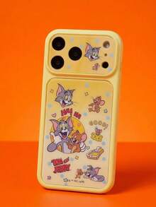 TOM & JERRY X SHEIN A Stylish, High-End Printed Pattern Protective Phone Case Design, Perfect For IPhone – A Cute, Fashionable, And Sophisticated Phone Case. - Multicolor - View 1