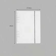 A5 Loose Leaf Photo Album Book, DIY Scrapbook Journal Notebook, Clear Pocket Photocard Binder With Elastic Band, White Frosted Cover For Kpop Photocard, Ticket, Picture Storage - default - View 3