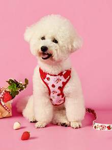 Strawberry Shortcake X PETSIN Pet Vest With Printed Leash - Red - View 9