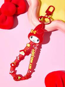 HELLO KITTY AND FRIENDS | SHEIN KT系列PVC鑰匙圈 - 紅色 - 查看 4