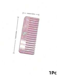 Haus Hana 1PC Acetate Plate Hair Comb Marble Pattern Anti-Static Wide Tooth Detangling Comb Smooth Glide No Pull Hair Styling Tool For Home Salon Daily Use Perfect Birthday Valentine's Day Gift For Women - multicolor - View 14