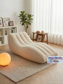 1PC Multi-Functional Inflatable Sofa, Portable & Foldable Waterproof Outdoor Camping Couch With Adjustable Backrest, Indoor & Outdoor Lazy Bag - Multicolor - View 1