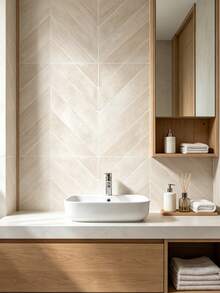 5/30Pcs Self-Adhesive Wall Tiles, Each 7.87in/20cm Inches, 3D Peel And Stick Tile Splashbacks, Waterproof Oil-Proof For Kitchen & Bathroom, Customizable Kitchen Decor - Beige - View 2