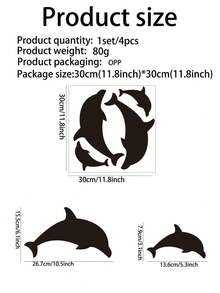 Dolphin Design Three-Dimensional Acrylic Wall Stickers With Strong Self-Adhesive. Easy To Paste On Smooth Walls, Ideal Interior Decor To Upgrade Your Home And Office Space. - one size fits all - View 9