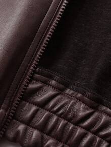 Livesso Women's Autumn Fashion Versatile Regular Jacket - Burgundy - View 7