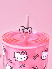 HELLO KITTY AND FRIENDS | SHEIN 24盎司/700毫升雷射冷感平底杯 - 粉色 - 查看 4