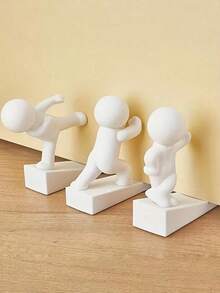 1Piece Cute Door Stopper Flexible Wedge Non Slip Base Wall Floor Protector Home Entryway Decorative Stop High Quality Trending Now - one-size - View 2