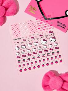 HELLO KITTY AND FRIENDS | SHEIN 可愛美甲貼紙 多用途水貼紙 適用於美甲、水瓶、文具與筆記本 DIY - 彩色 - 查看 2
