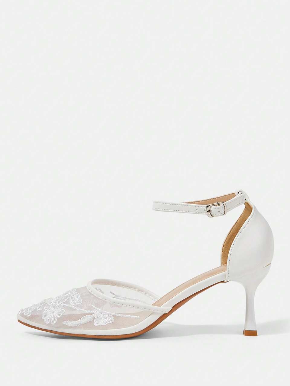 CUCCOO HITCHD Women's Fashion Mesh Embroidery Beads Are Suitable For Wedding Stilettos Fall Shoes
